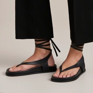 A.Emery Black Chunky Sandals